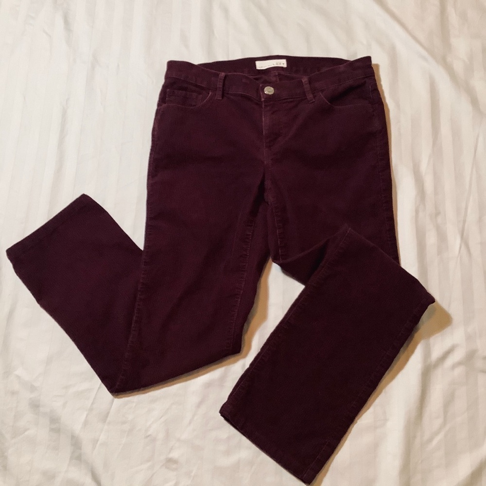 Loft purple wine colored corduroys 4/27
